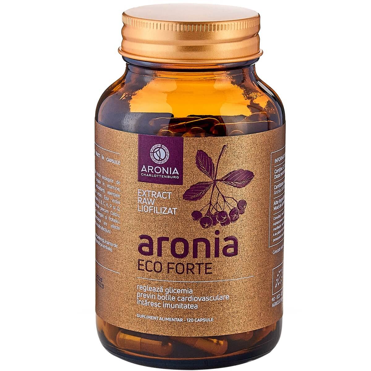 Aronia Forte 120 Capsule RAW ECO – Imunitate & Detoxifiere