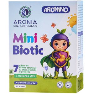 Aronino Mini Biotic — 7 probiotice care sprijină digestia, imunitatea și energia copiilor - Imunitate & Detoxifiere – ofertă, preț și specificații