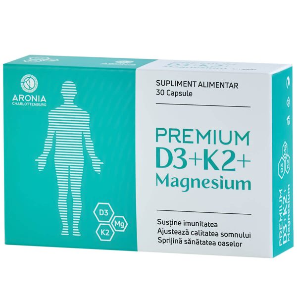 Premium D3+K2+Magnesium — 2 vitamine și 2 forme de magneziu care susțin imunitatea, somnul și oasele - Imunitate & Detoxifiere – ofertă, preț și specificații