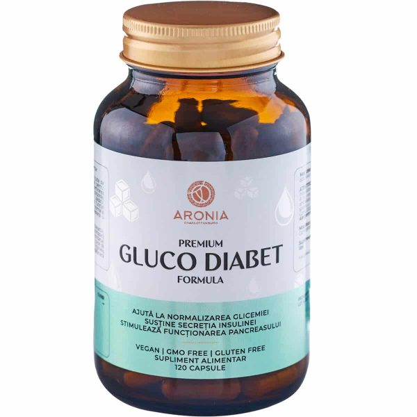 Premium Gluco-Diabet Formula — 120 Capsule Pentru Diabetici - Imunitate & Detoxifiere