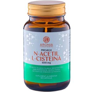 Premium N-Acetil L-Cisteină (NAC) la 600 mg — 60 capsule cu un aminoacid esențial pentru plămâni, ficat, creier și fertilitate - Imunitate & Detoxifiere