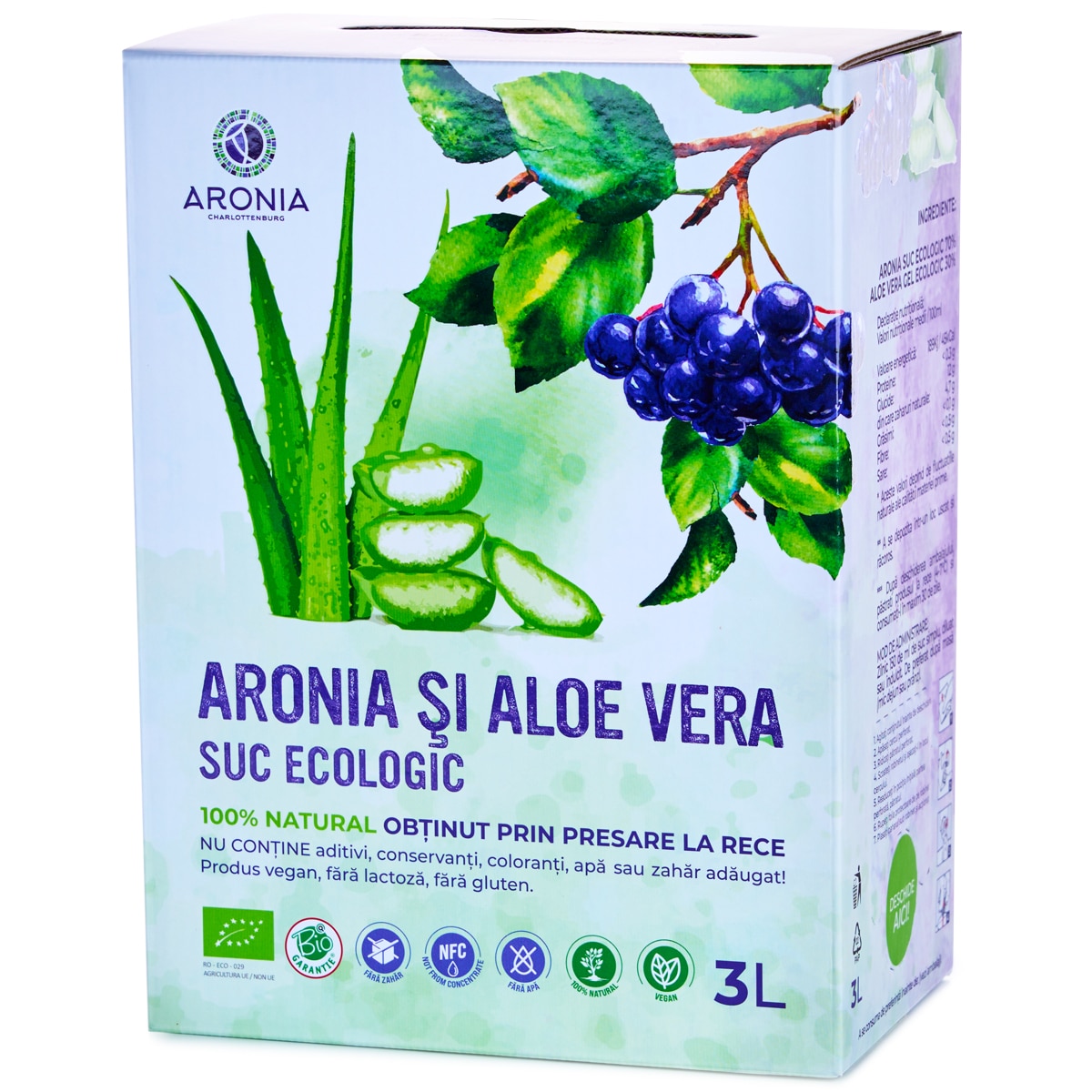Suc de Aronia și Aloe Vera 3L ECO – Imunitate & Detoxifiere