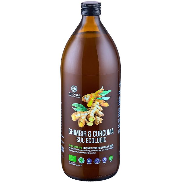 Suc de Ghimbir și Curcuma 100% Natural și Ecologic la 1 Litru - Imunitate & Detoxifiere