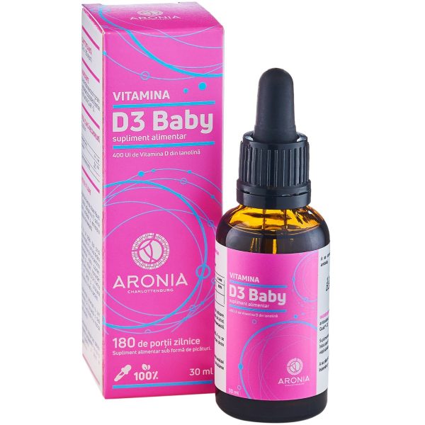 Vitamina D3 Baby — 400 UI, 30ml — supliment pentru creșterea și dezvoltarea sănătoasă a copiilor - Imunitate & Detoxifiere – ofertă, preț și specificații