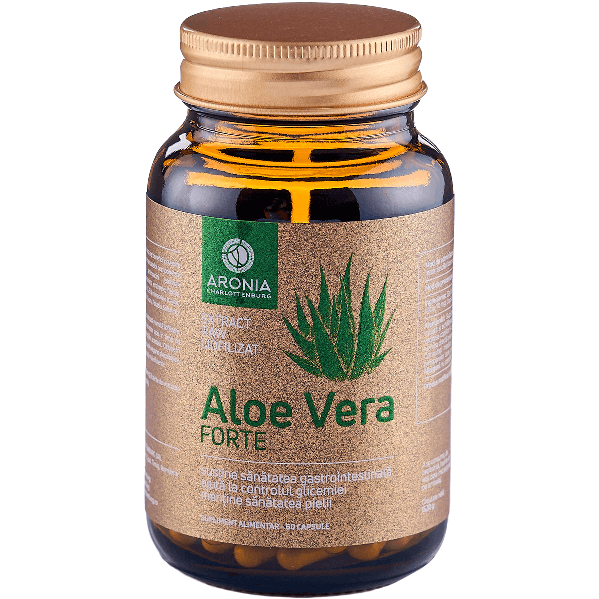 Aloe Vera Forte 60 capsule - supliment alimentar pentru digestie și imunitate