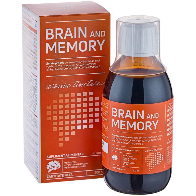 Brain and Memory 200ml - supliment din aronia și plante pentru susținerea funcțiilor cognitive
