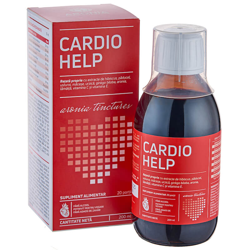 Cardio Help 200ml - supliment cu 9 plante și superfructe pentru susținerea sănătății cardiovasculare