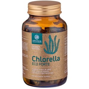 Chlorella ECO Forte 120 capsule - supliment alimentar din microalga Chlorella pentru digestie și microfloră intestinală