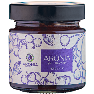 Gem de aronia 200g ECO, fără zahăr, îndulcit cu suc de măr