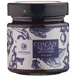 Gem de coacăze negre 200g ECO, fără zahăr, vegan, fără gluten