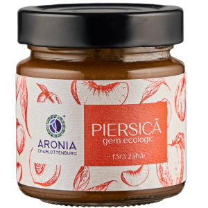 Gem de piersică ECO 200g fără zahăr, îndulcit cu suc de măr