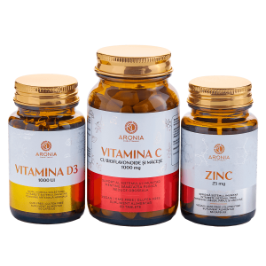Pachet Imunitate de Fier: Vitamina C, Vitamina D3 și Zinc — suplimente alimentare
