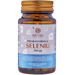 Premium Seleniu 200µg — 90 tablete supliment alimentar pentru tiroidă și fertilitate