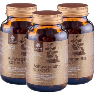 PROMO 3x Ashwagandha ECO Forte 120 capsule Promo 3 flacoane Ashwagandha ECO Forte 120 capsule - ecologic, vegan