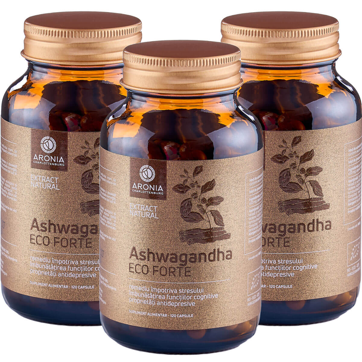 PROMO: 3 Flacoane Ashwagandha ECO Forte – Imunitate & Detoxifiere
