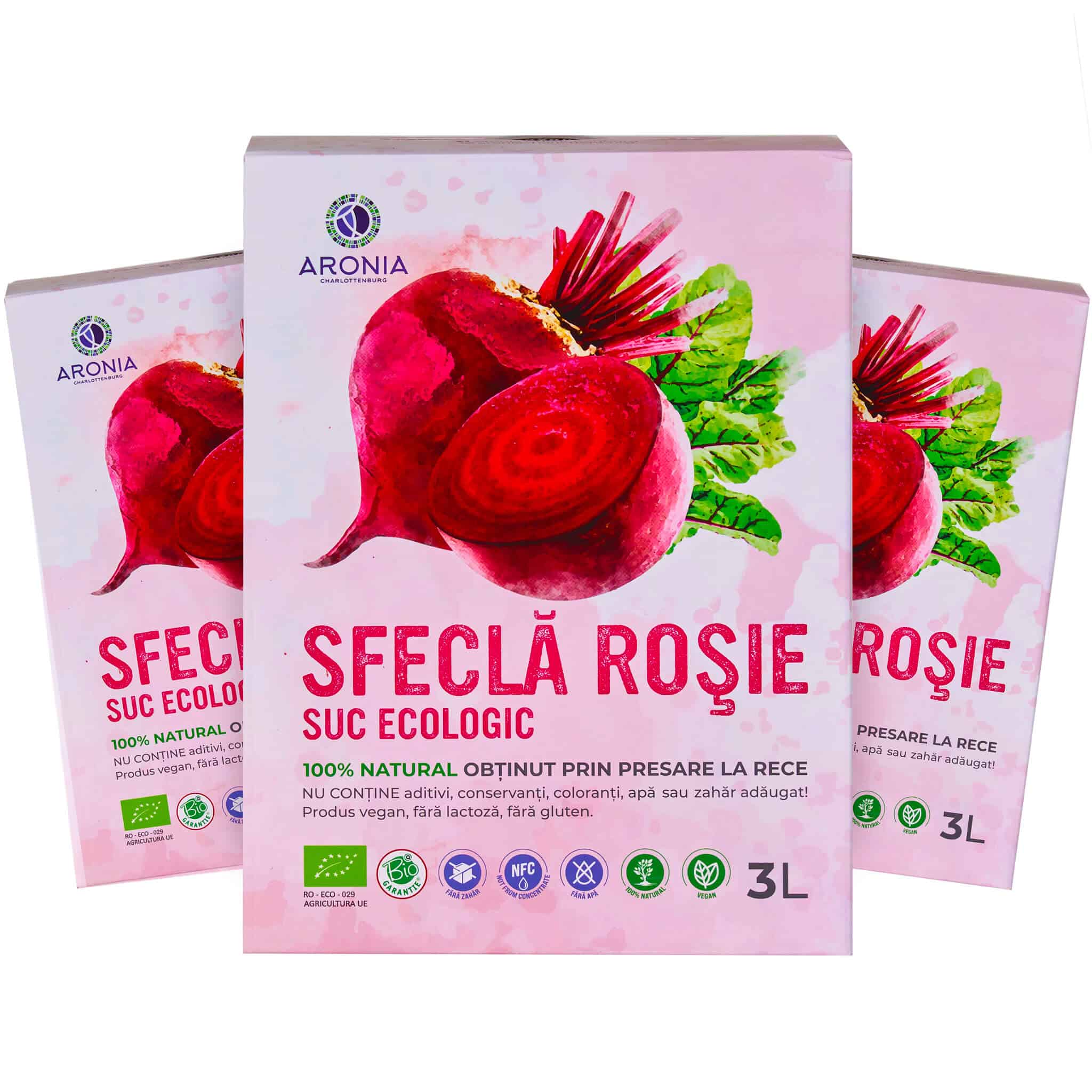 Cutie 3x3L suc ecologic de sfeclă roșie - promoție