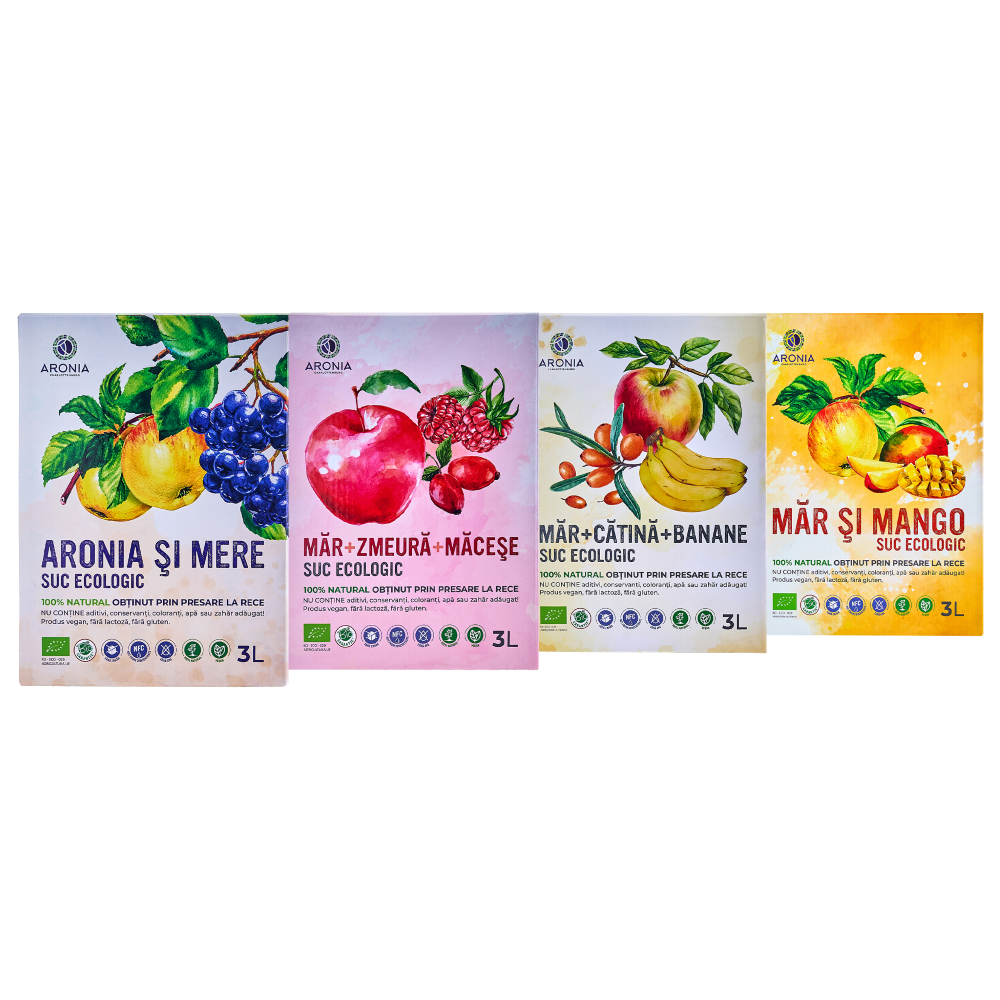 Promo 4 sucuri nutritive ECO 3L - pachete pentru imunitate și detoxifiere