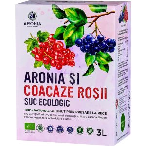 Suc aronia & coacăze roșii 3L - natural ecologic Suc de aronia şi coacăze roşii 3L, natural şi ecologic