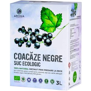 Sticlă suc de coacăze negre ecologic 3L, natural și fără aditivi