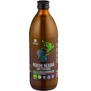 Suc ridiche neagră 500ml natural ecologic Sticlă suc de ridiche neagră 500ml, natural și ecologic