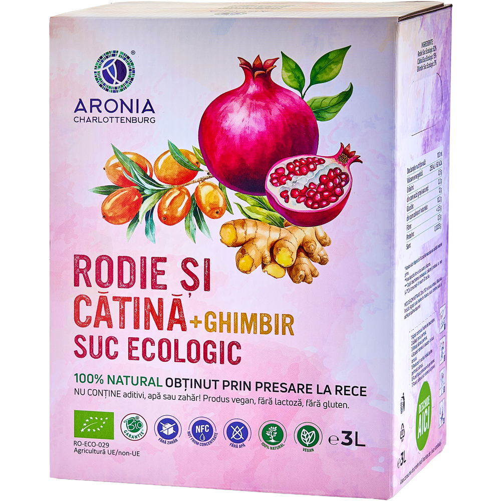 Suc de Rodie, Cătină și Ghimbir 100% Natural – Imunitate & Detoxifiere