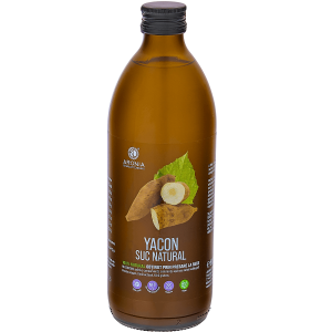 Sticlă 500ml suc de yacon 100% natural, etichetă Imunitate & Detoxifiere